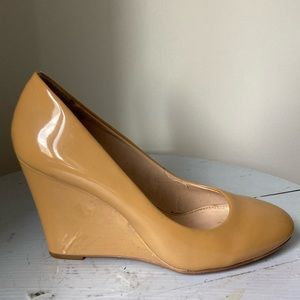 Banana Republic Patent Leather Nude Wedges